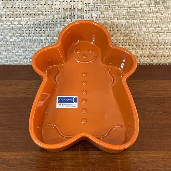 🎄🌟HP🌟Chantal Holiday Gingerbread Man Stoneware Baking Dish Christmas Casserole - Picture 1 of 8